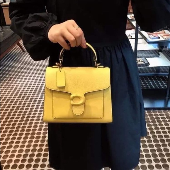 NWT Coach Tabby Top Handle Yellow Spring Summer Bag - Picture 14 of 14